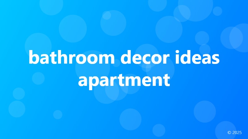 bathroom decor ideas apartment