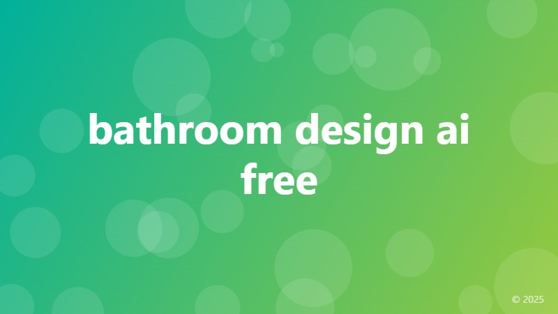 bathroom design ai free