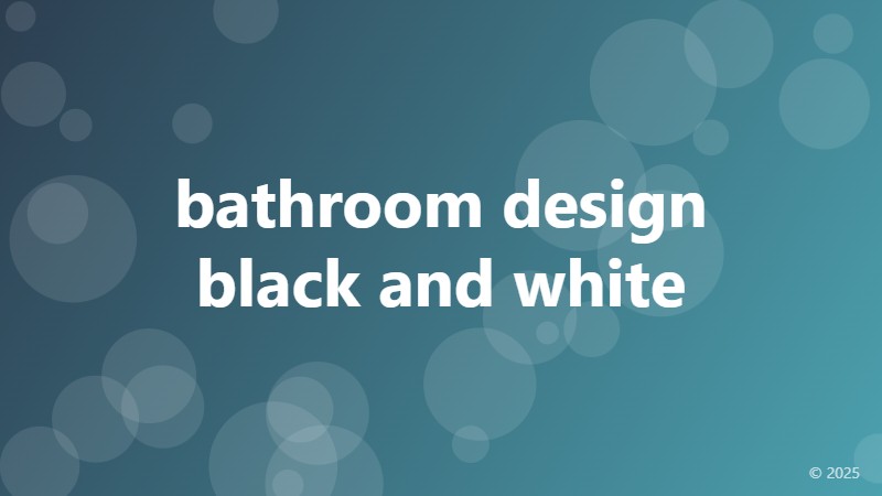 bathroom design black and white