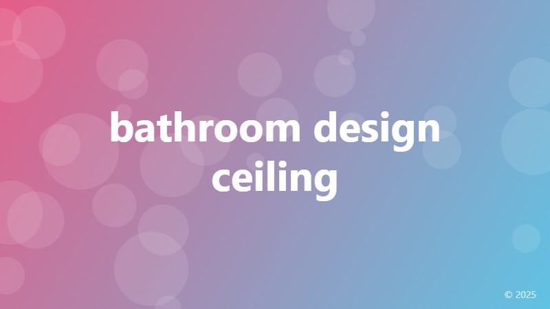 bathroom design ceiling