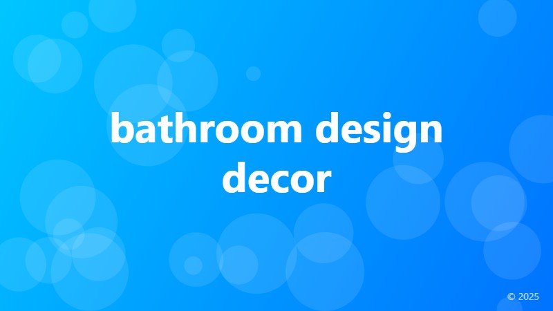 bathroom design decor
