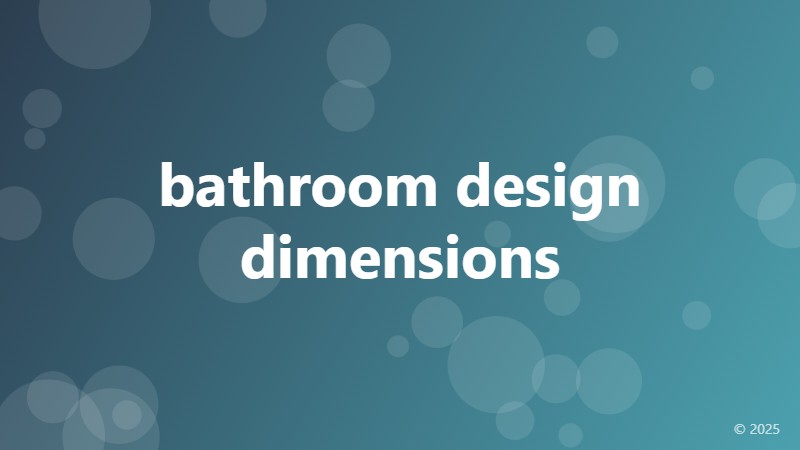 bathroom design dimensions