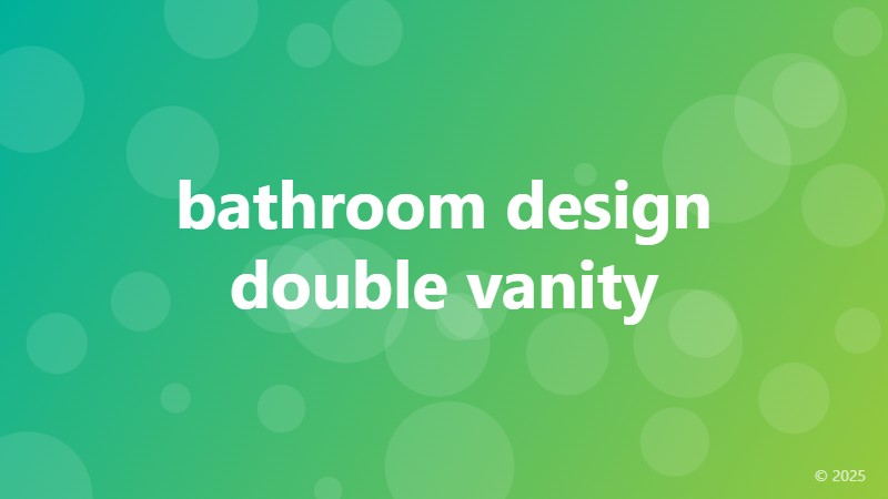 bathroom design double vanity