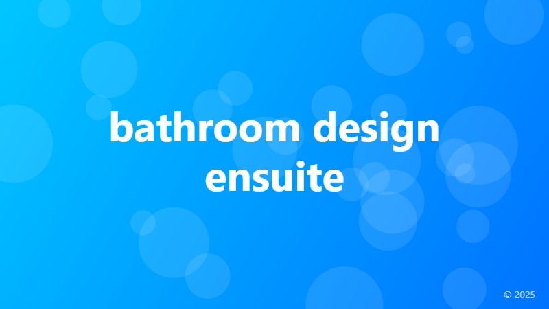 bathroom design ensuite
