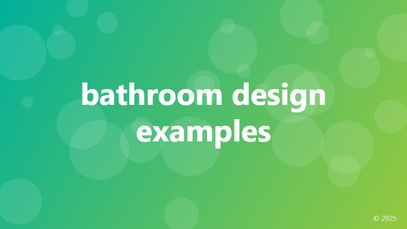 bathroom design examples