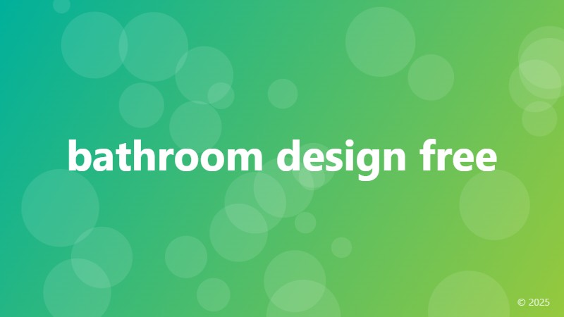 bathroom design free