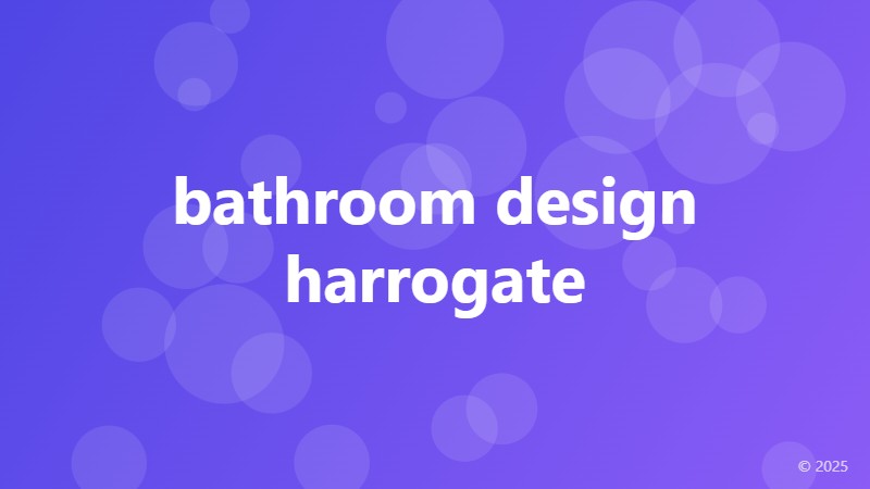 bathroom design harrogate