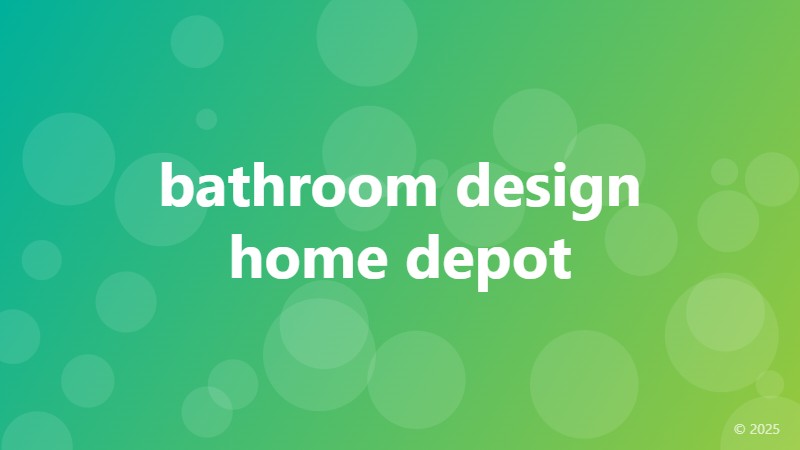 bathroom design home depot