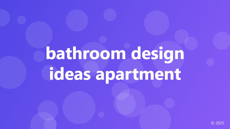 bathroom design ideas apartment