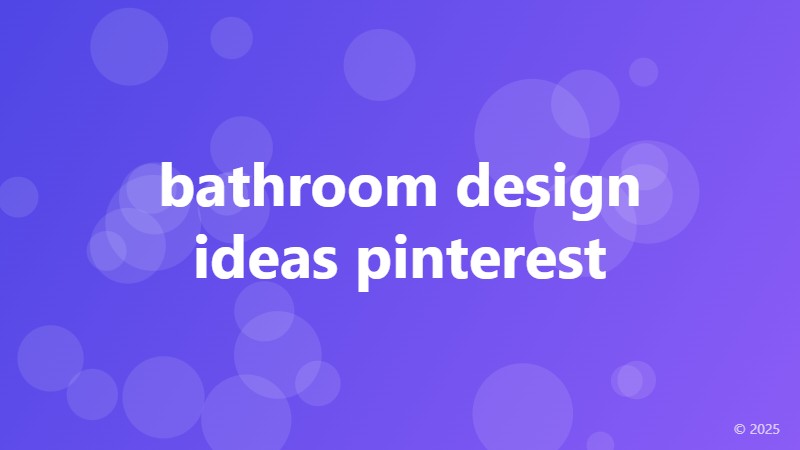 bathroom design ideas pinterest