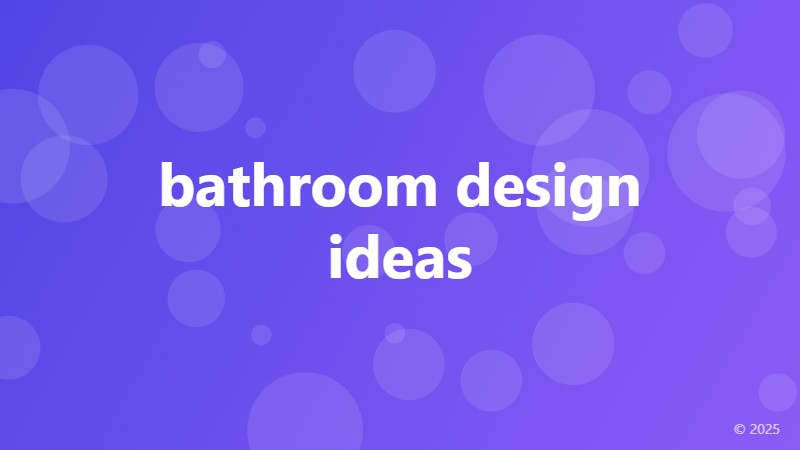 bathroom design ideas