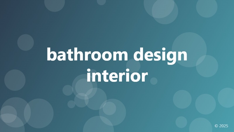 bathroom design interior