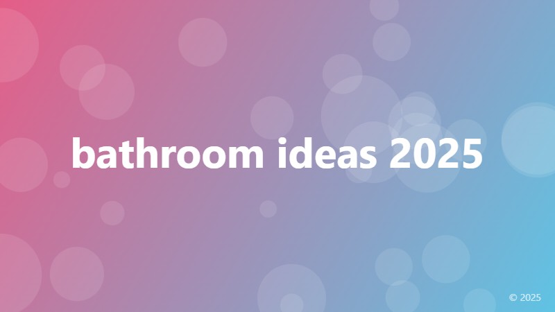 bathroom ideas 2025