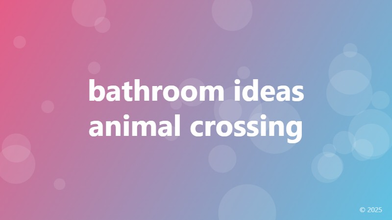 bathroom ideas animal crossing