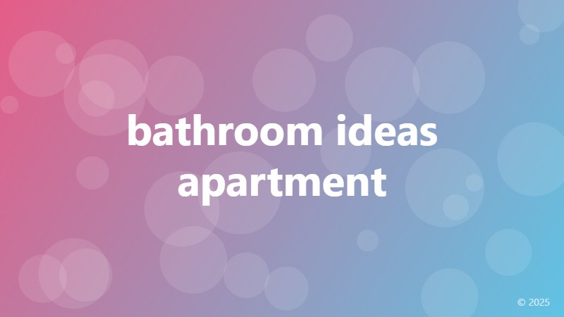 bathroom ideas apartment