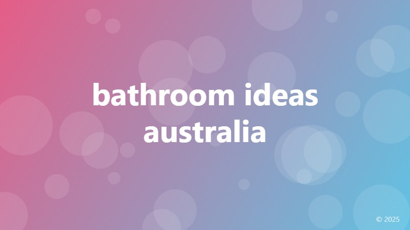 bathroom ideas australia