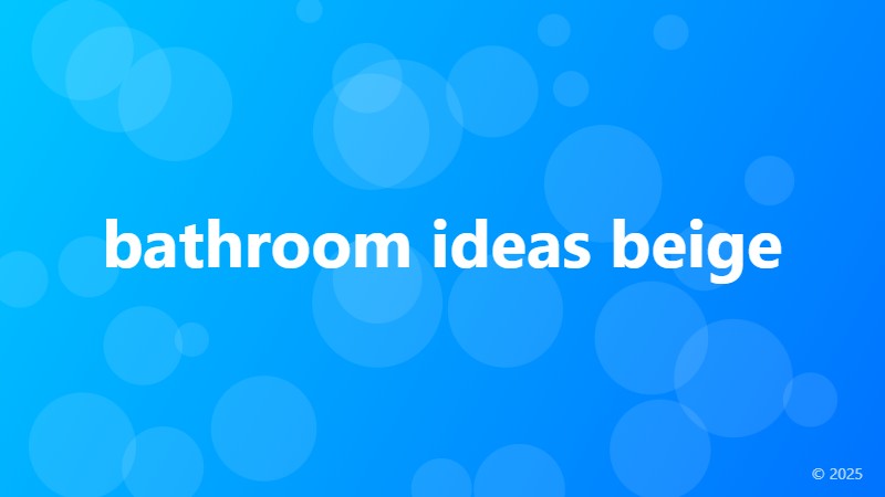 bathroom ideas beige
