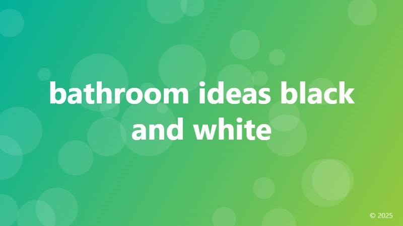 bathroom ideas black and white