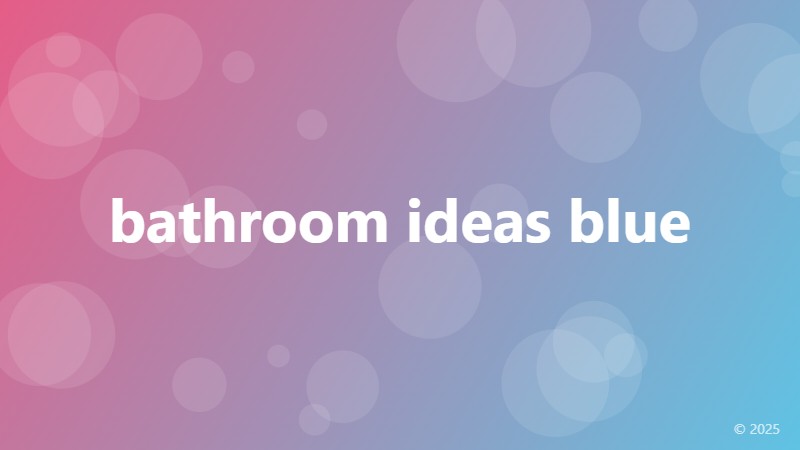 bathroom ideas blue