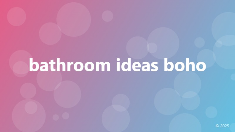 bathroom ideas boho