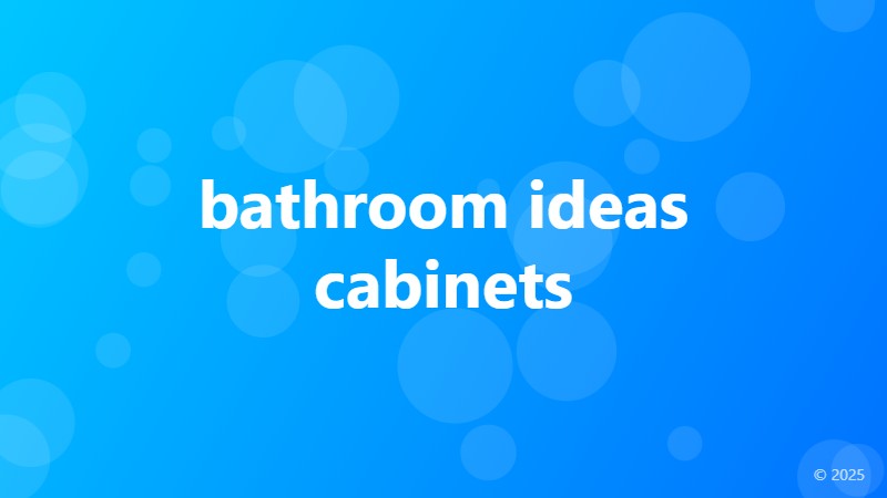 bathroom ideas cabinets