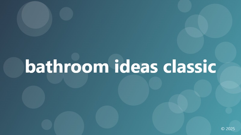 bathroom ideas classic