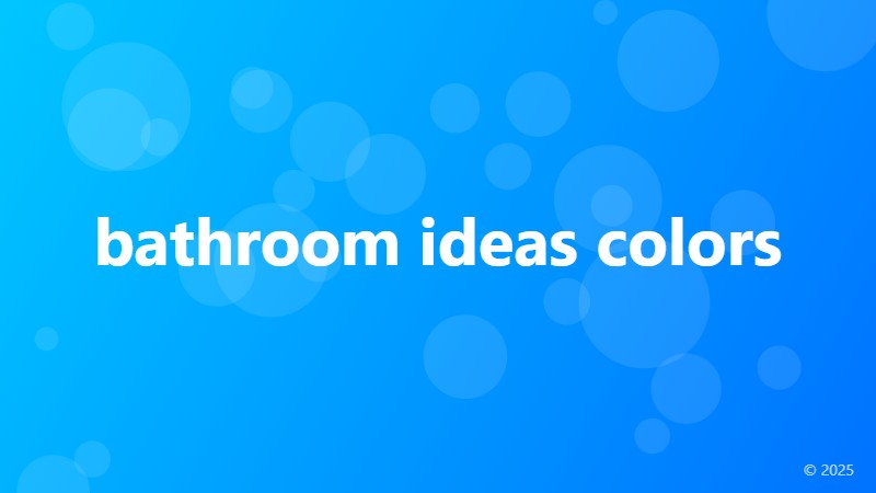 bathroom ideas colors
