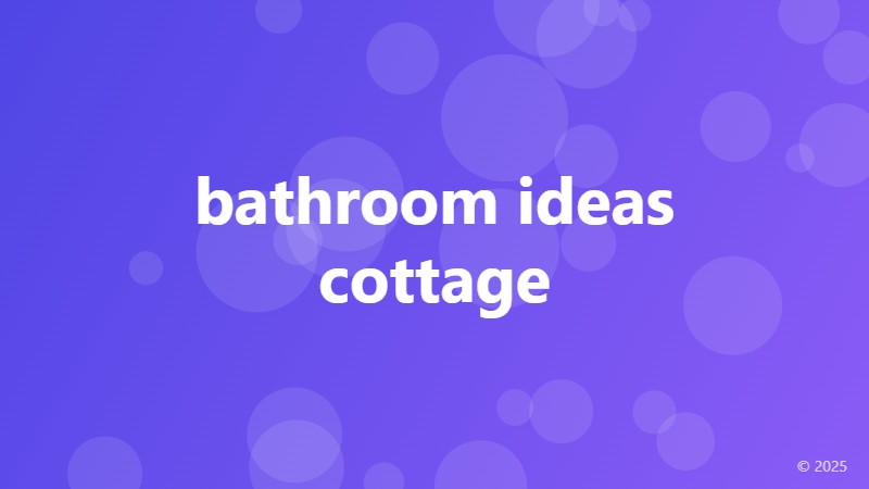 bathroom ideas cottage
