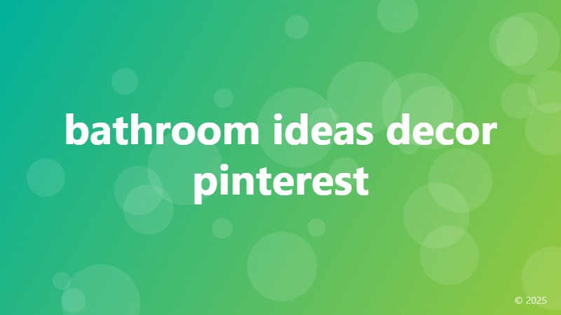 bathroom ideas decor pinterest