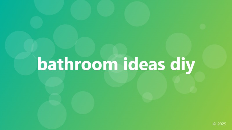 bathroom ideas diy