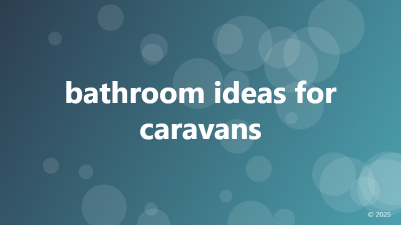 bathroom ideas for caravans