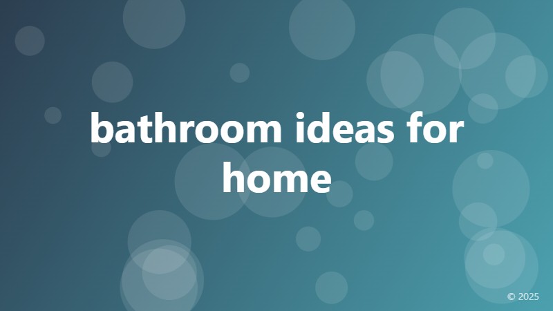 bathroom ideas for home