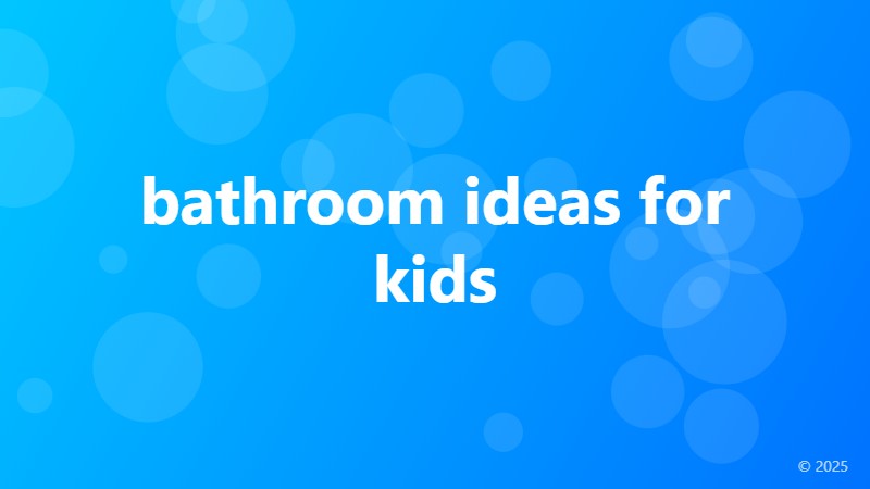 bathroom ideas for kids