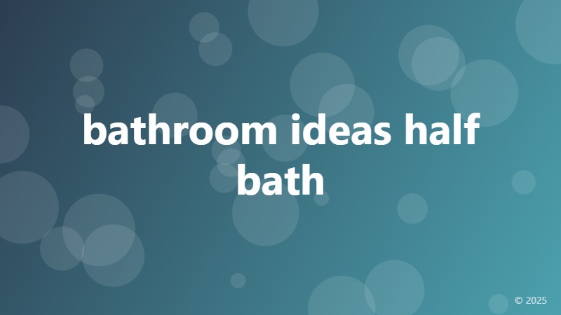 bathroom ideas half bath