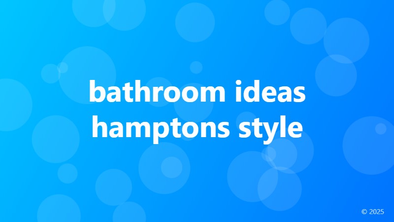 bathroom ideas hamptons style