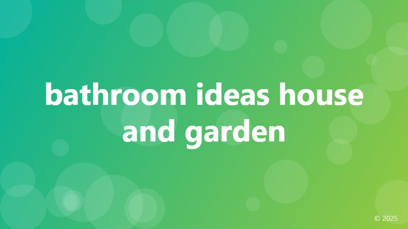 bathroom ideas house and garden