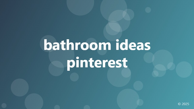 bathroom ideas pinterest