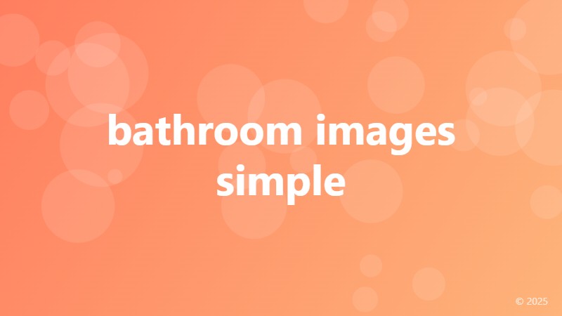 bathroom images simple