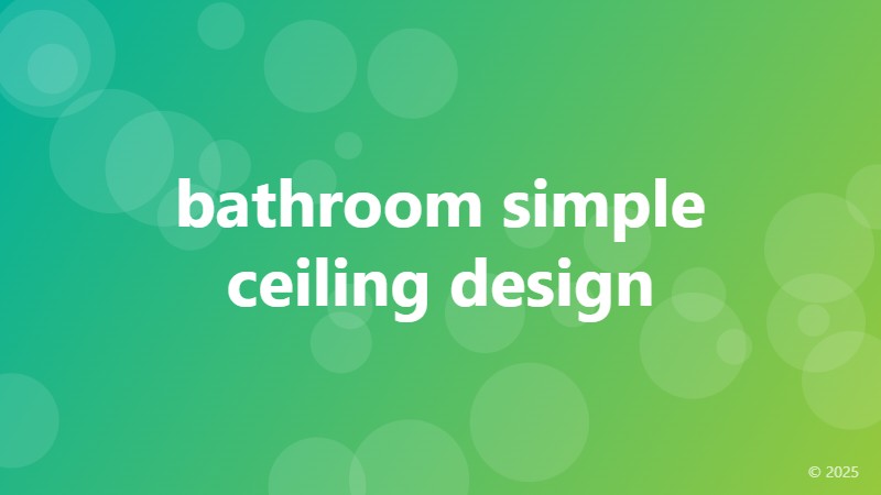 bathroom simple ceiling design