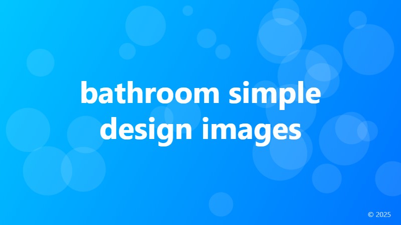 bathroom simple design images