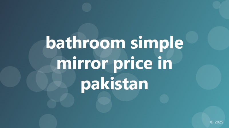 bathroom simple mirror price in pakistan