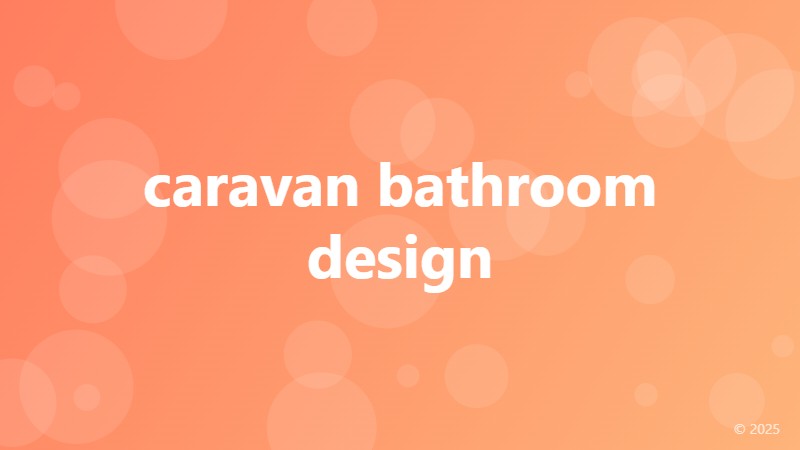 caravan bathroom design