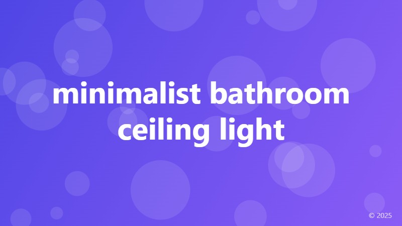 minimalist bathroom ceiling light