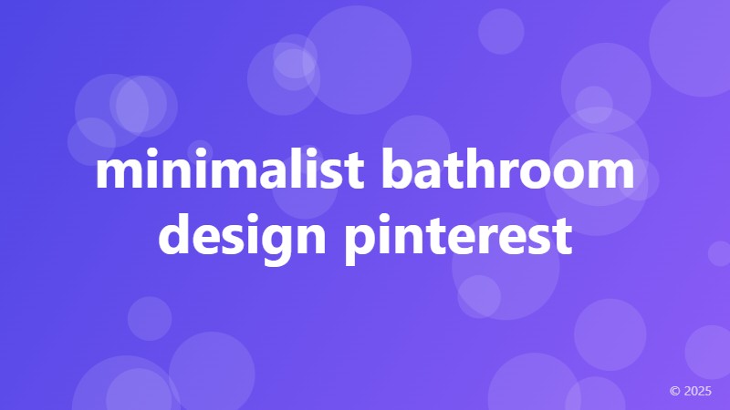 minimalist bathroom design pinterest