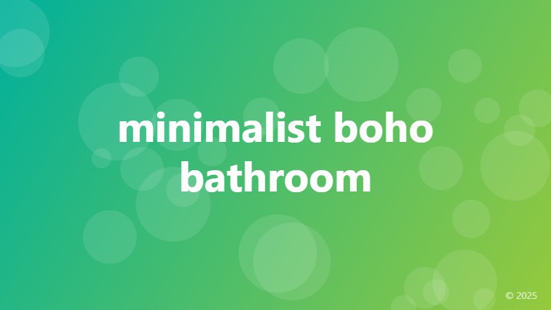 minimalist boho bathroom