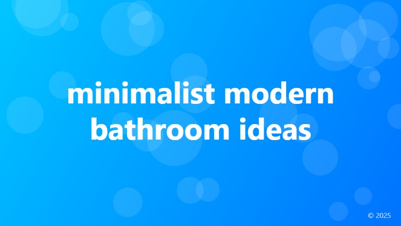 minimalist modern bathroom ideas
