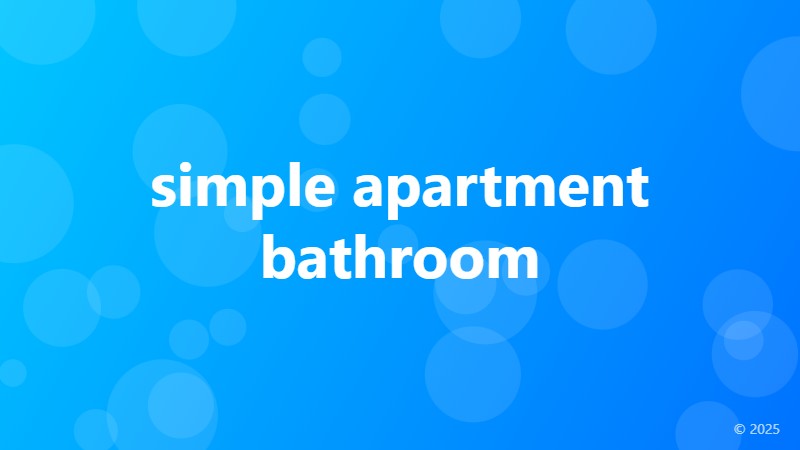 simple apartment bathroom