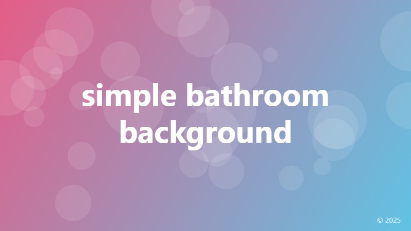 simple bathroom background