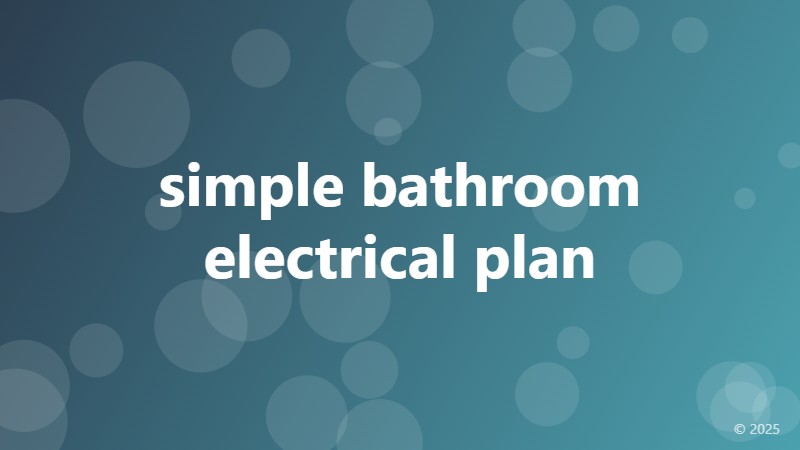 simple bathroom electrical plan