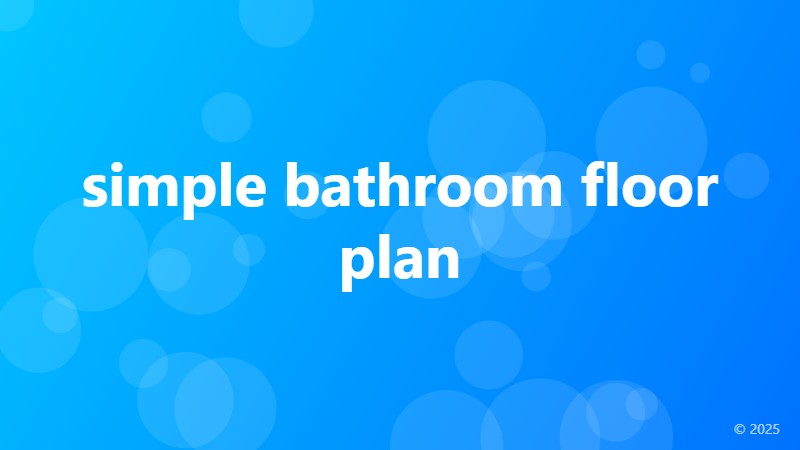 simple bathroom floor plan